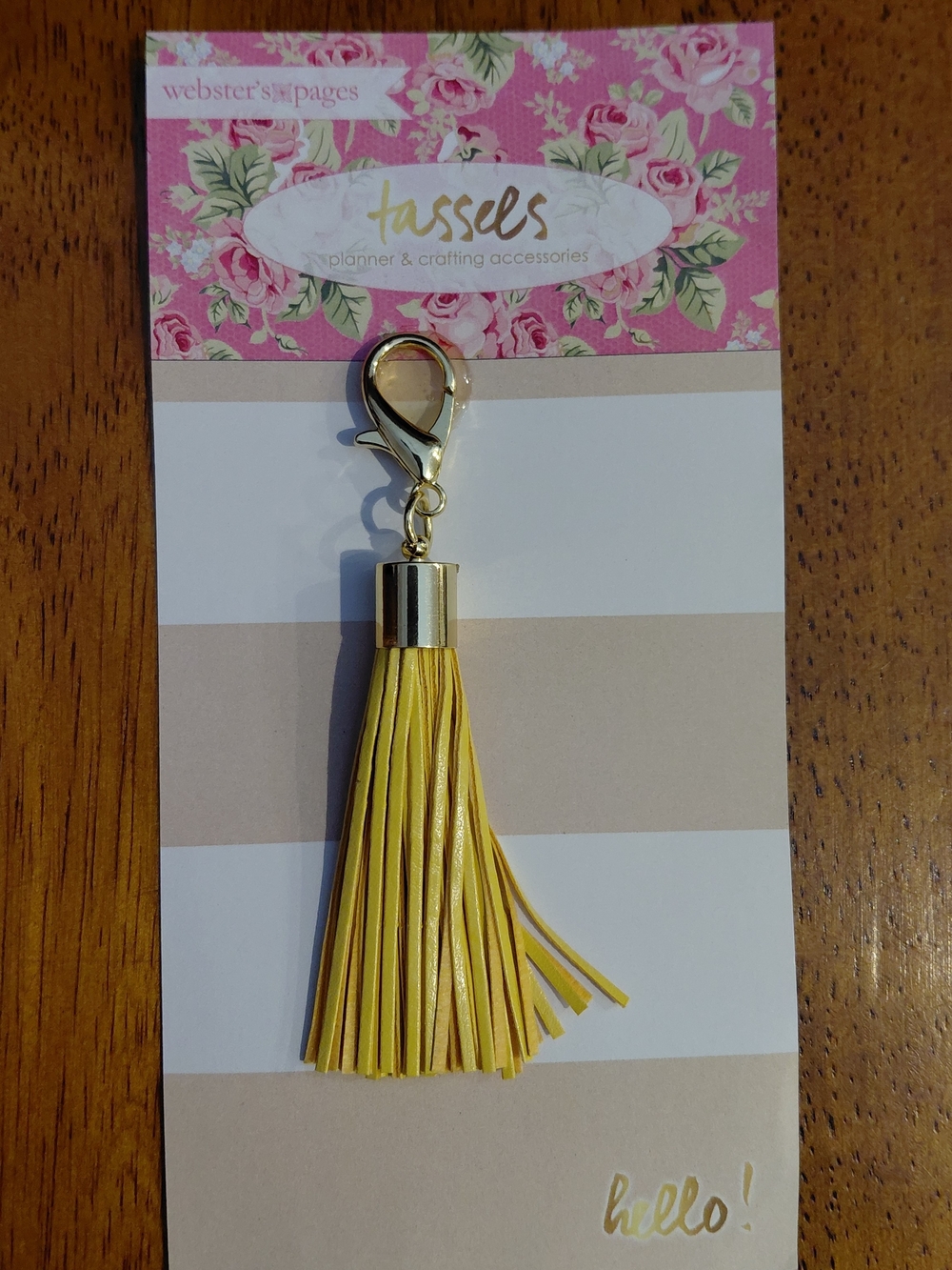Yellow Tassel Keychain